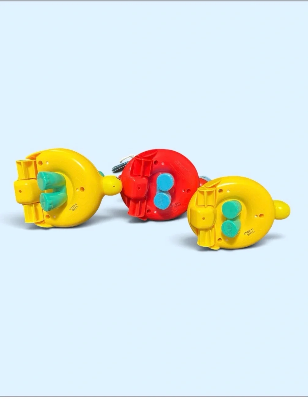 Flooties  dinos Colorful Dino Bath Toy - Blue & Yellow 3 sets